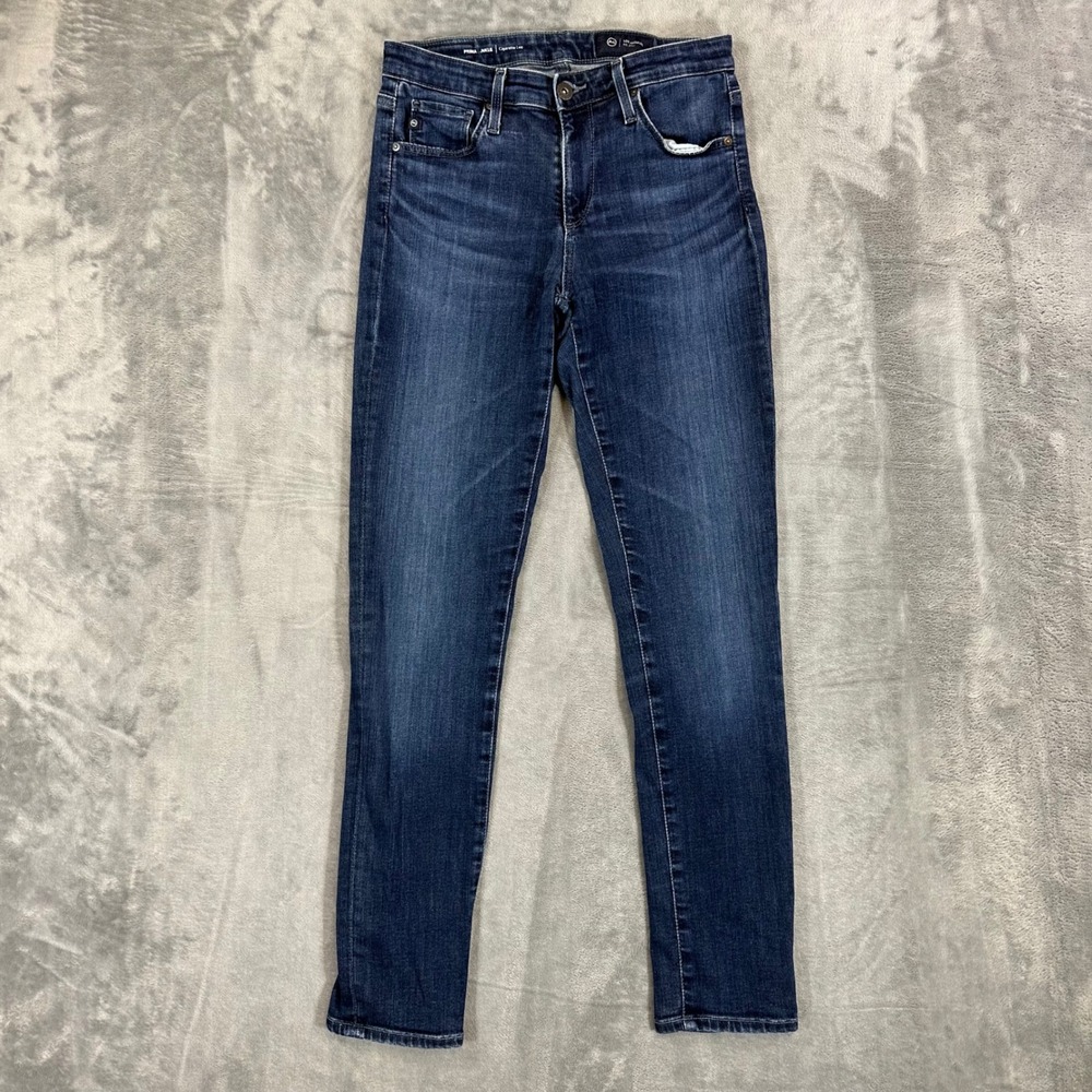 AG Adriano Goldschmied Prima Ankle Cigarette Jeans Womens Size 26R‎ Blue Dark